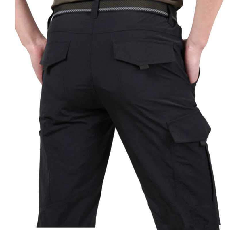 Breathable lightweight waterproof quick drying casual pants mens summer pants mens tactical cargo pants W240829