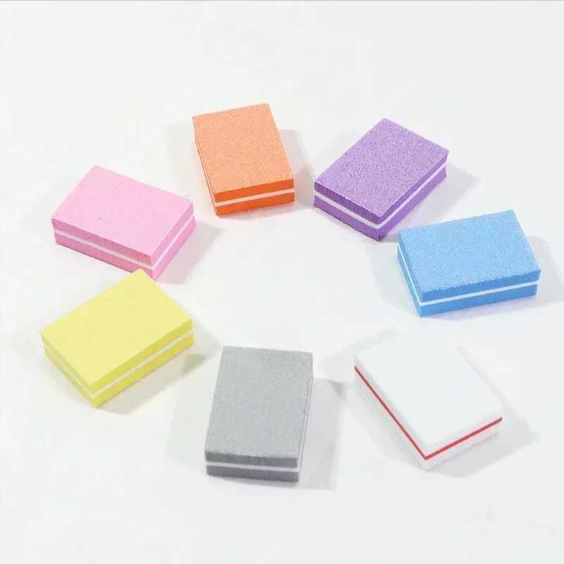 10-100Pc double-sided mini buffering sanding machine block nail art buffering polishing machine processing nail care tools nail files W240829