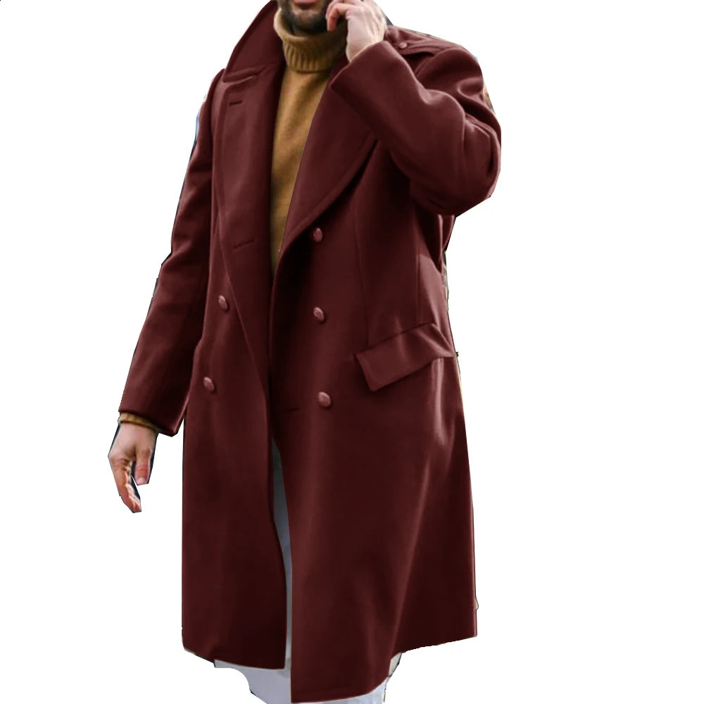 Mens clothing wool coats comfortable business workwear for mens commuting fashionable ultra-thin cashmere coats mens casual mens winter clothing 24082