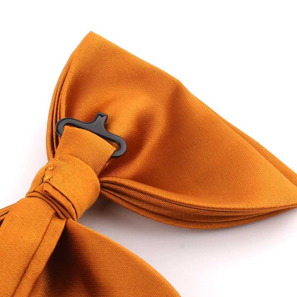 Wedding Bowtie For Groom Oversize Bow tie For Men Women Big Bow knot Adult Solid Bow Ties Cravats Groomsmen Rust Brown Bowties Y240830