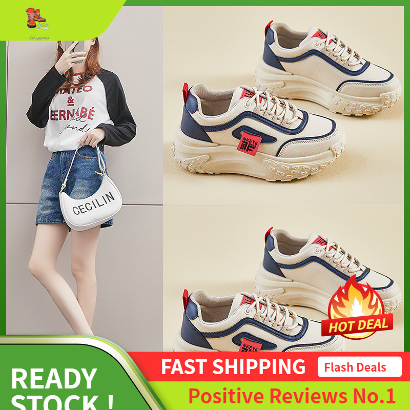 Ddmysports Ins Korean Version New Dad Shoes For Women Autumn Student Running Sports Thick Sole Height Increasing Leisure Street Shot XW OUTDOOR
