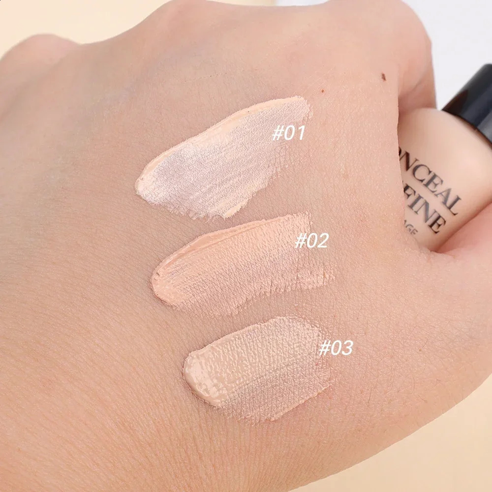 Matte liquid concealer base cream waterproof durable full coverage spots s dark circles basic cosmetics 240829