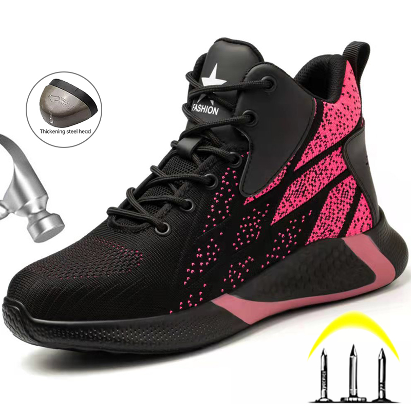 Winter Autumn Lightweight Steel Toe Safety Boots Men Work Sneakers Anti-Smash Indestructible Shoes d56b