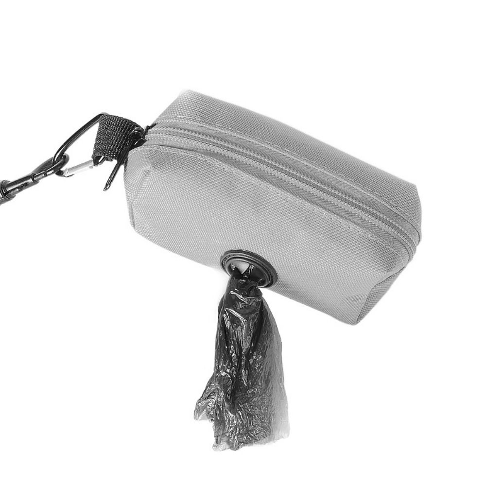 Oxford Dog Poop Bag Dispenser with Metal Buckle Pick-Up Bags Holder Pet Poop Bag Holder Leakproof Pet Waste Bag Carrier Travel