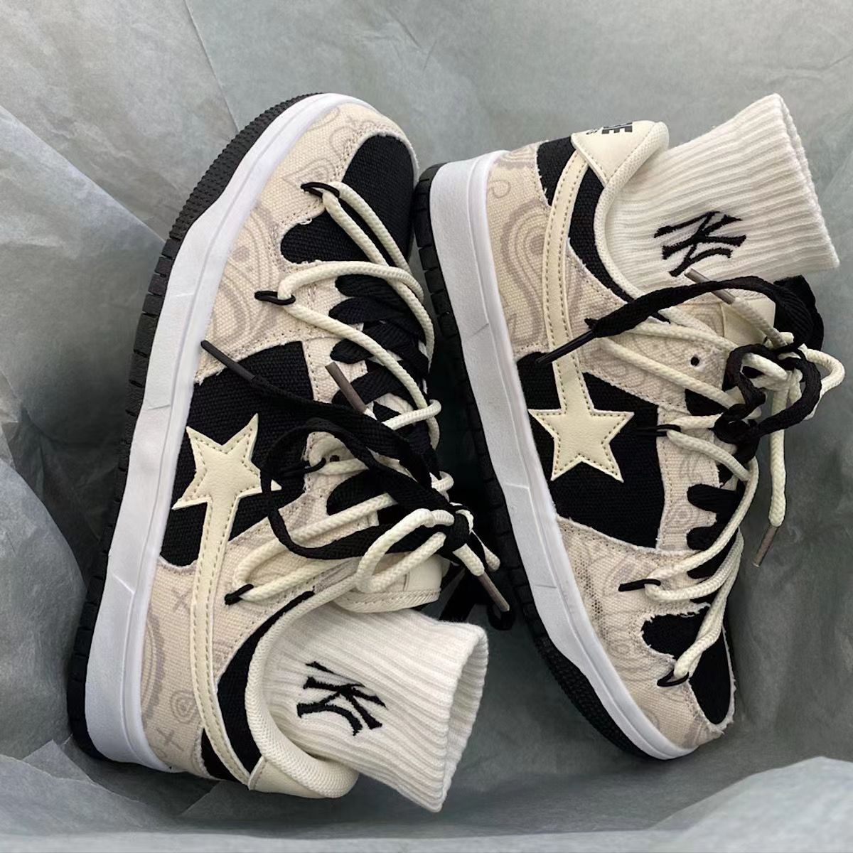 INS Platform Women's Sneakers Couple Tennis Casual Spring Autumn Lace Up Trend Flats Shoes Sneakers Female Sports Shoes Woman