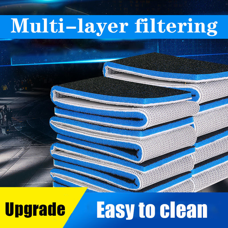 Aquarium Filter Media Bio-Sponge Fish Tank Activated Carbon Filting Cotton Canister Filter Skimmer Koi Pond Aquarium Accessories