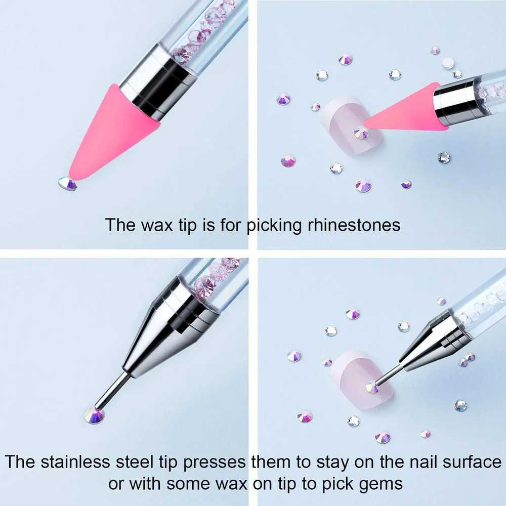 Multi-Size Nail Rhinestones Kit 3D Crystal AB DIY Nail Art Decors Diamond Gems Glitter Manicure Point Drill Pen Tweezers Tools #XJ240829