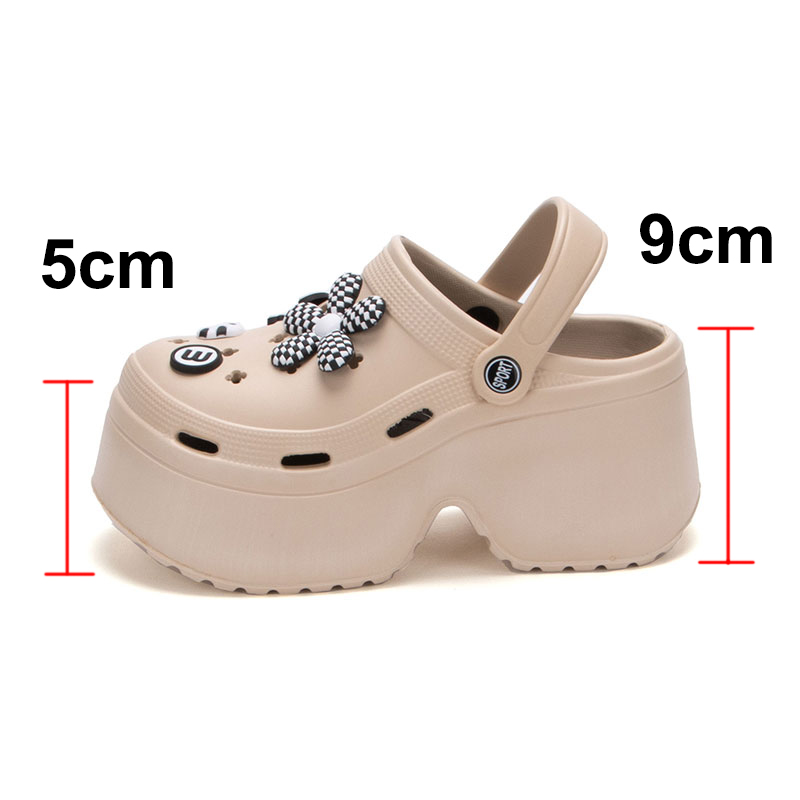 Chunky Platform Clogs: Bear Sandals for Women, 2024 Summer Beach Slippers