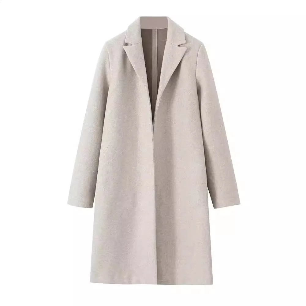 PRINTKAOIR womens wear European style womens wear fashion casual temperament simple cloth coat wool coat 240830