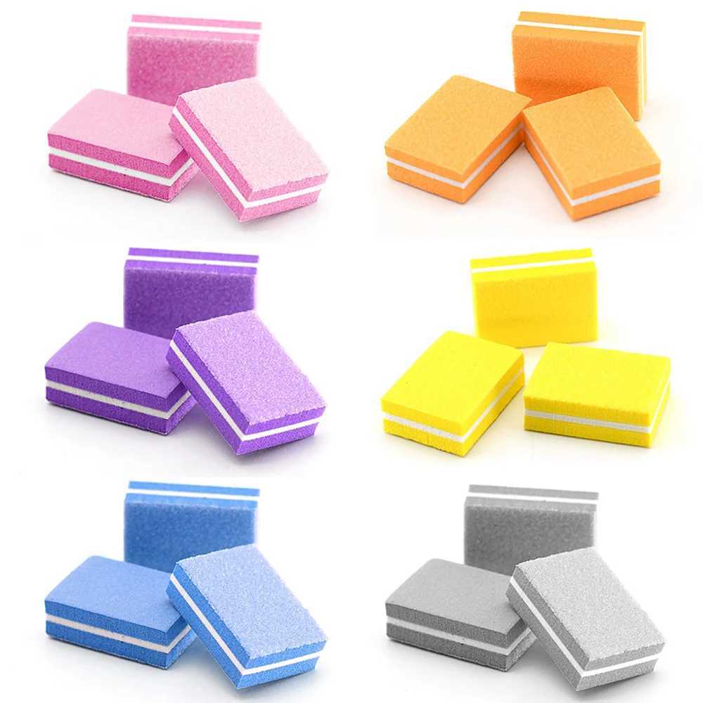 10/25/50Pcs Mini Nail File Blocks Hand Buffer 100/180 Sanding Color Sponge Nail Polishing Blocks Professional Small Files W240829