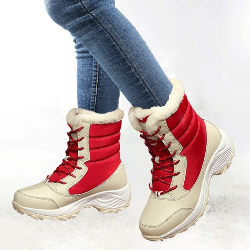 New 2024 Snow Anti Slip Designer Ankle Boots Platform Warm Plush Women's Winter Shoes Best Seller 5fc8