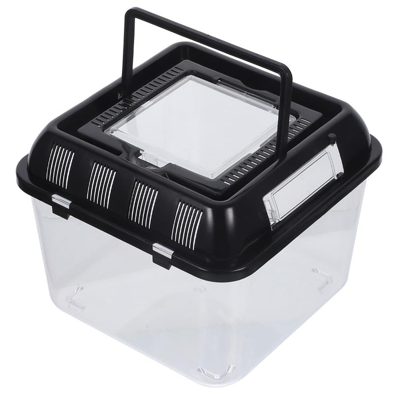 1pc Reptile Tortoise Goldfish Feeding Box Plastic Breeding Case Climbing Pet Feeding Container Turtle Tank Random Color