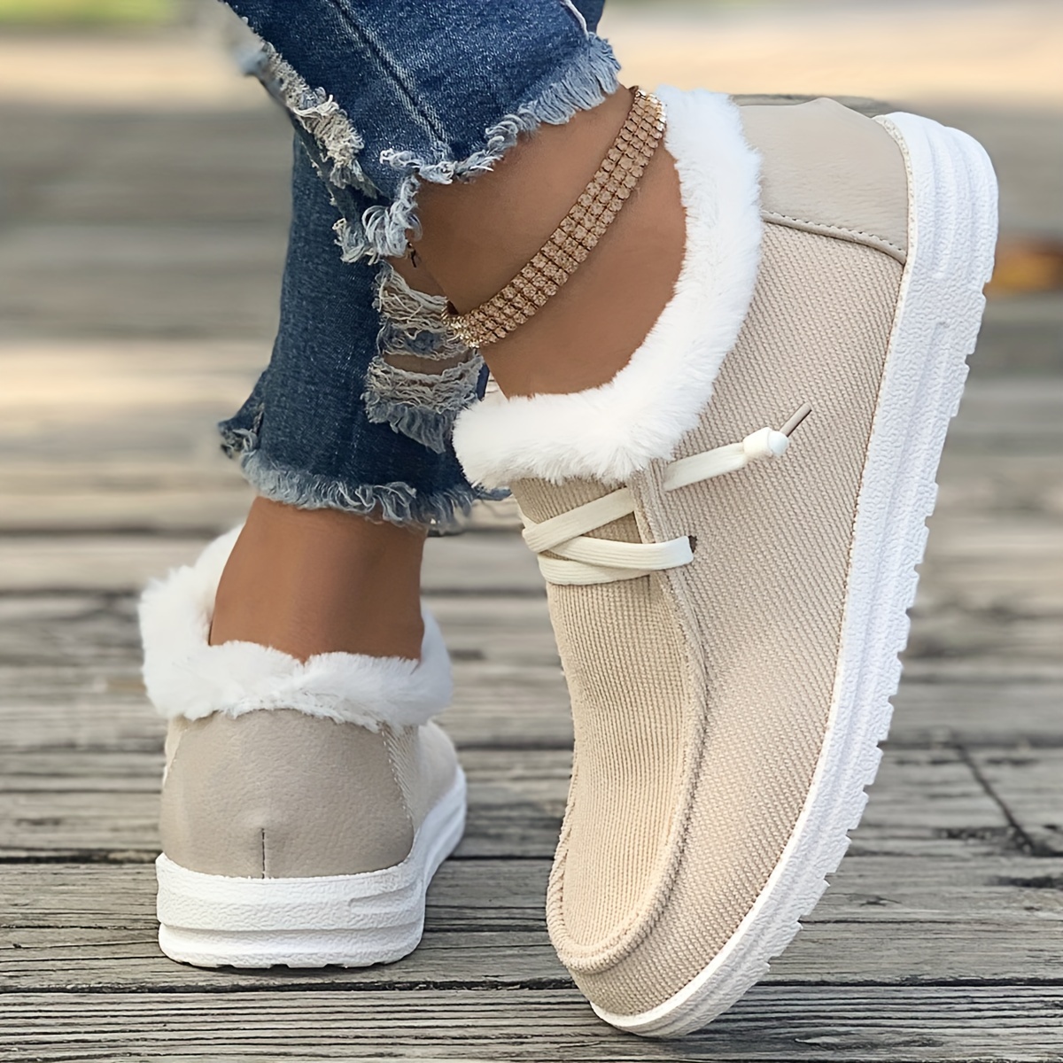 Comfortable Plush ed Canvas Shoes Lightweight, Breathable, Low-Top Sneakers with Soft Insoles Perfect for Casual Daily Wear, Walking zhanyishengli