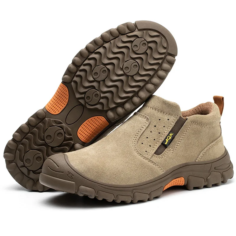 Men's work impact, anti puncture, steel wrapped head, electric welder step on safety shoes insulation f2d7