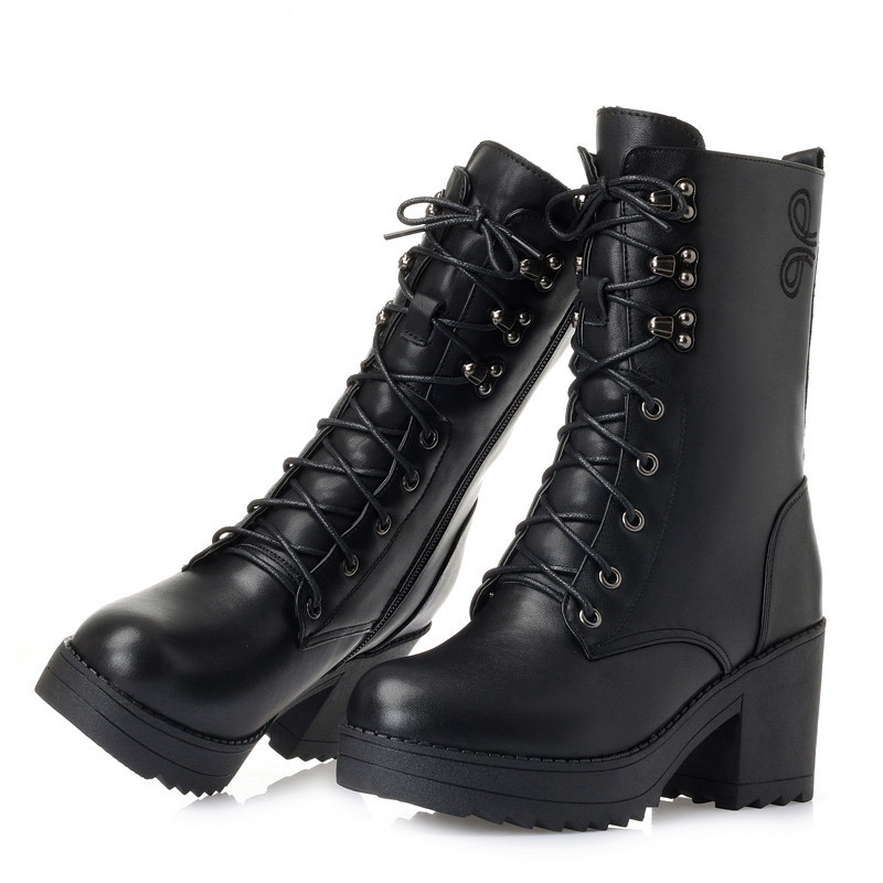 AIYUQI Plus Size Winter Boots Women 2024 New Genuine Leather Biker Boots female Snow Shoes Rubber Wool Marton Boots Women
