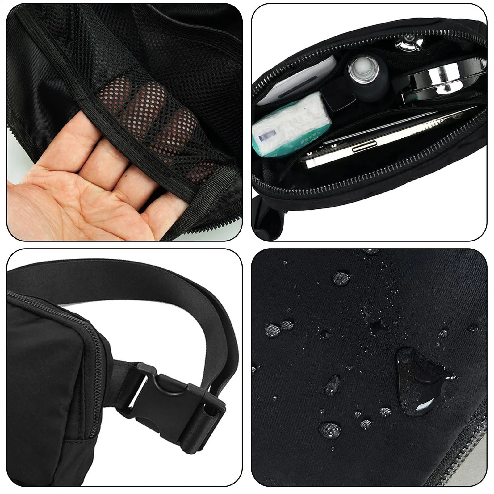 Sport Waist Bag Running Belt Bum Waterproof Cycling Women Fanny Pack Wallet Pouch Portable Phone Gym Jogging CrossBody Pocket 240830