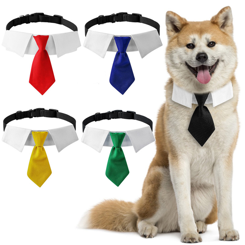 Adjustable Dog Necktie Pet Holiday Weddings Bow Tie Puppy Cat Grooming Formal Tie Comfortable Dog Suit Collar Pet Accessories