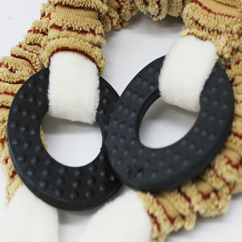 Funny Cartoon Sounding Puppy Toy Three-color Rubber Ring Corduroy Plush Monkey Cattle Bear Toy Interactive Pet Doll