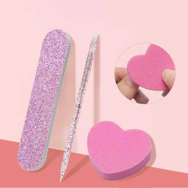 3-piece full set wear-resistant nail set nail cleaning and care nail set nail file stick nail accessories W240829