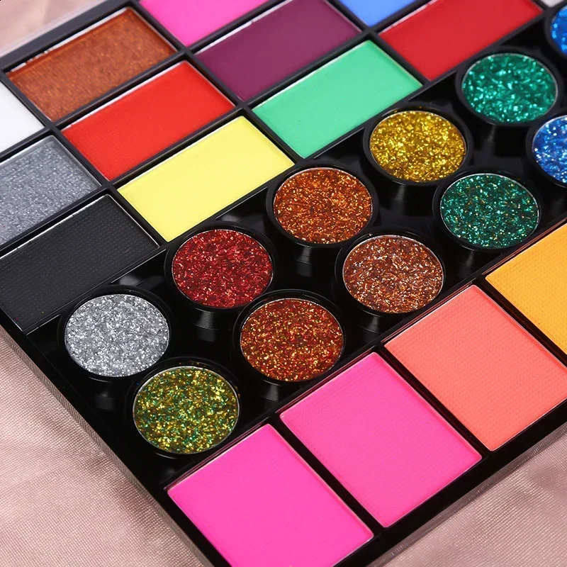 painting painting Color eye shadow Easy to clean Makeup Body painting Festival Halloween Makeup Body painting Wholesale 240829