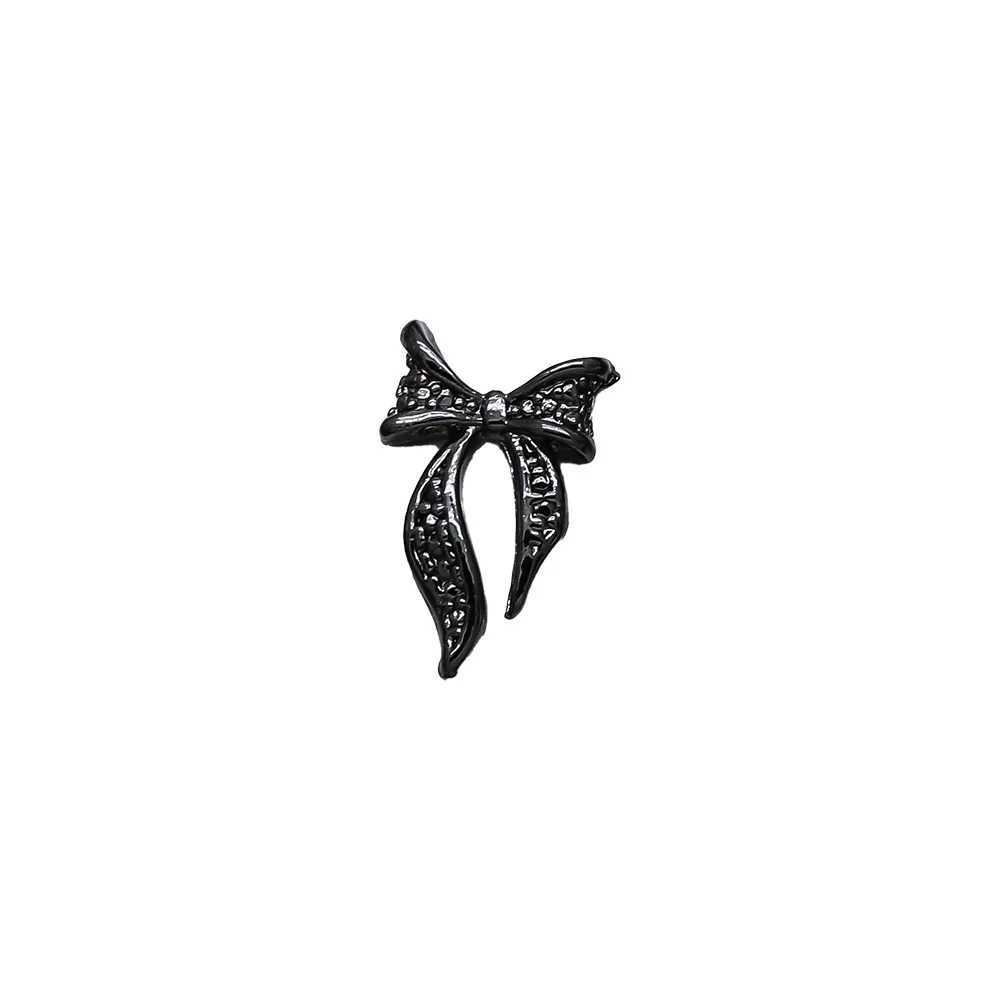 40 pieces of black alloy nails artistic charm skeleton bow skeleton palm evil accessories Halloween nail decorations handmade items W240829