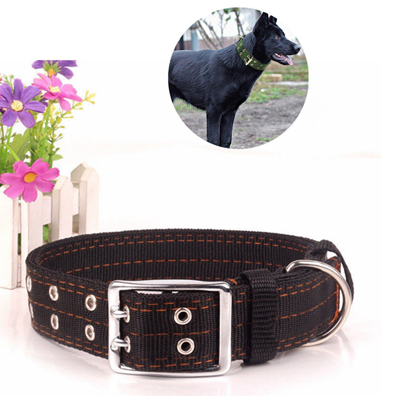 Adjustable Dog Collar Nylon Exquisite Pet Firm Dog Strap for Middle-large Dog Neck Ringplay outdoors Pet Teddy Pitbull Supplies