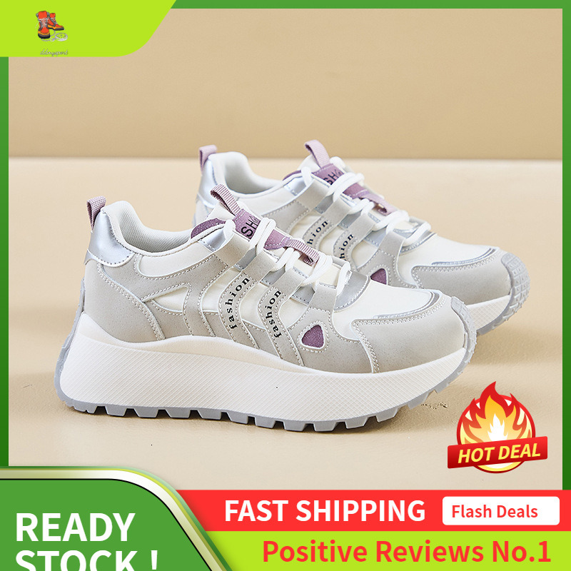 Ddmysports Ins Korean Version New Dad Shoes For Women Autumn Student Running Sports Thick Sole Height Increasing Leisure Street Photo BN OUTDOOR