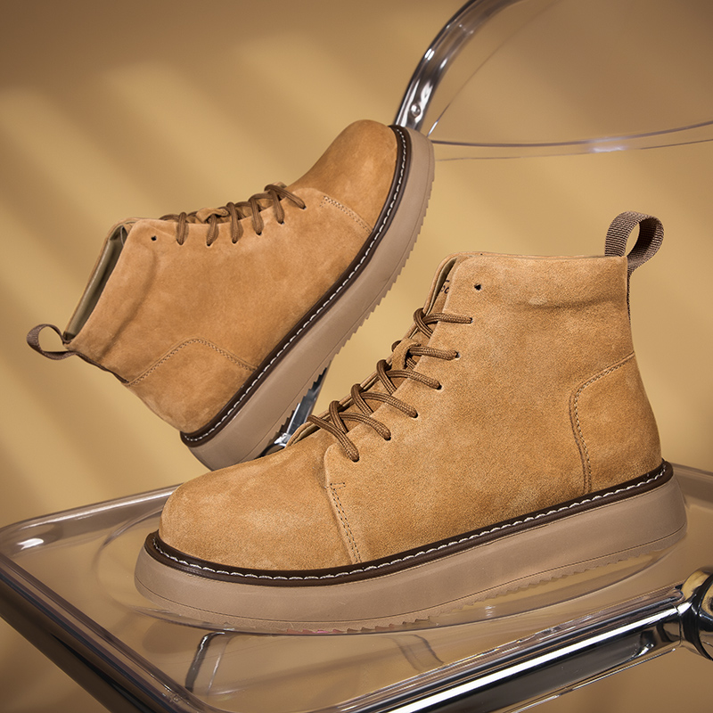 2023 Winter Men Genuine Leather Boots Luxury Brand Ankle Boot Men Antiskid British Style Motorcycle Boot Fashion Comfy Work Shoe