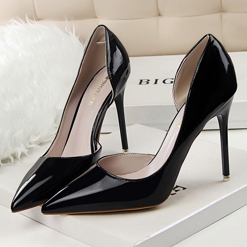BIGTREE 2024 Pumps Patent Leather High Stiletto Sexy Party OL Career Women Heels Office Shoes 12 Colors