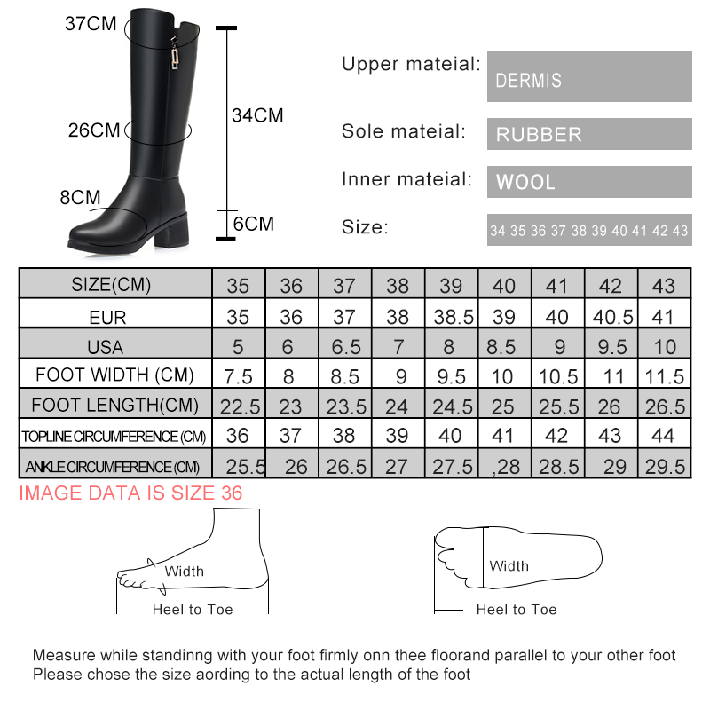 AIYUQI Women Winter Boots Genuine Leather 2024 New Wool Warm High Boots Women Mid Heel Fashion Female Rider Boots