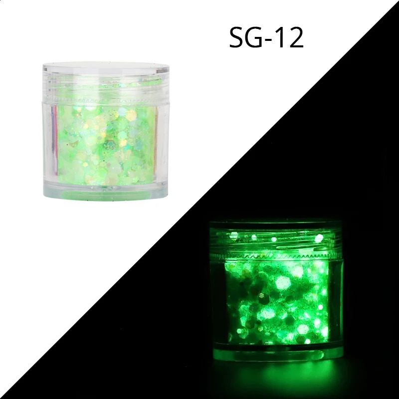 15 colors holographic glitter mixed size hexagonal glitter 10g/bottle processed glitter 240829