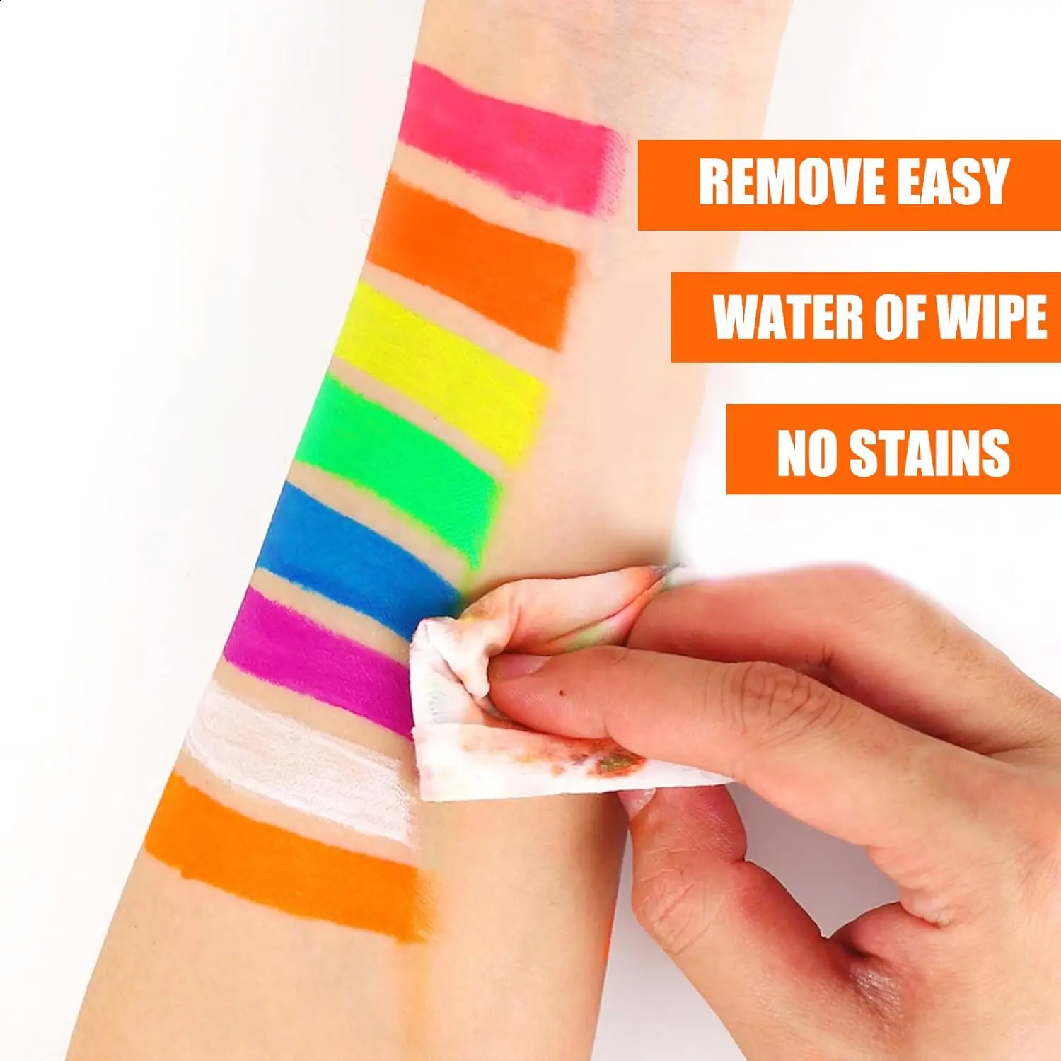 8-color 25ml UV neon face body paint neon fluorescent glow safe body paint for holiday parties Halloween makeup holiday parties 240829