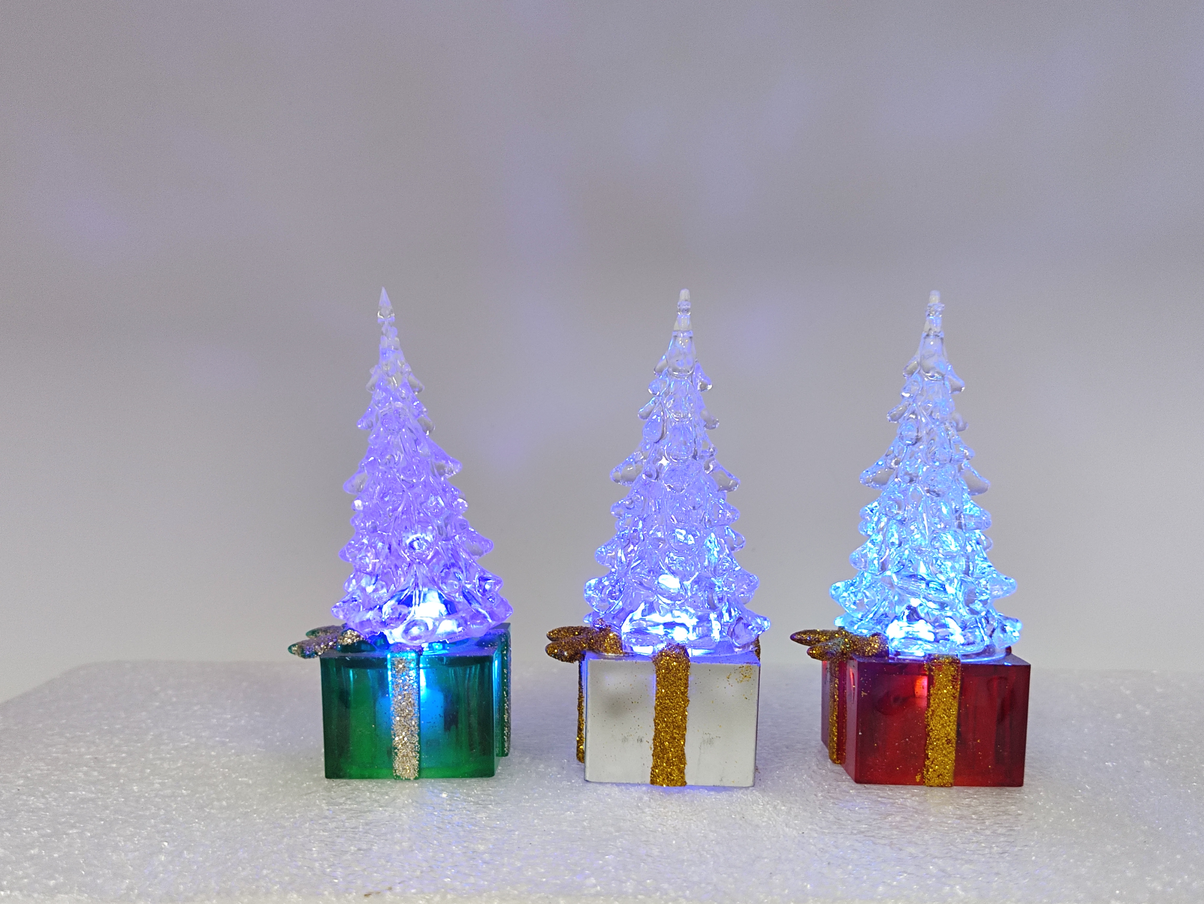 Five star Christmas tree gift box three sets to give children holiday gifts PS material small ornaments