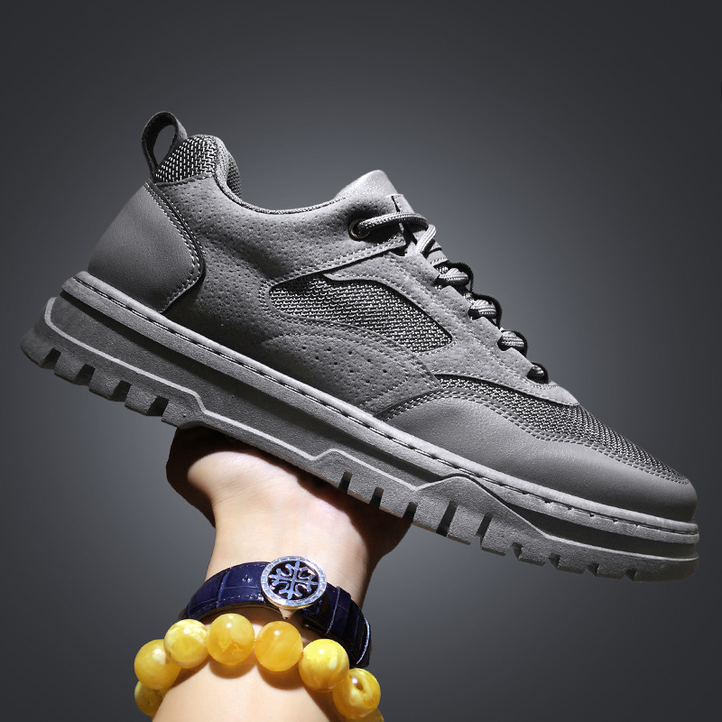 Breathable Mesh Casual Shoes Men's Summer Walking Shoes Soft Flat Boat Shoe Man Leisure Sports Shoes Lace-Up Sneakers Shoes