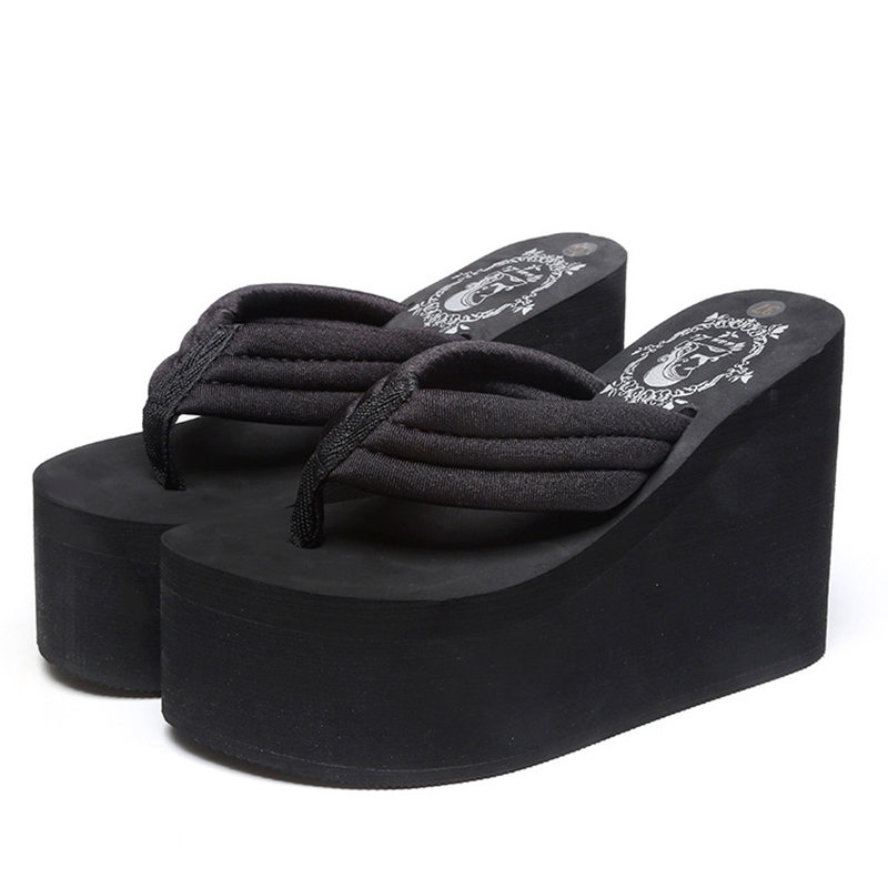 Summer Slippers Women Wedges Sandals Super High Heels Ladies Fashion Flip ps Cute Bowknot Female Party Shoes Plus Size Slides