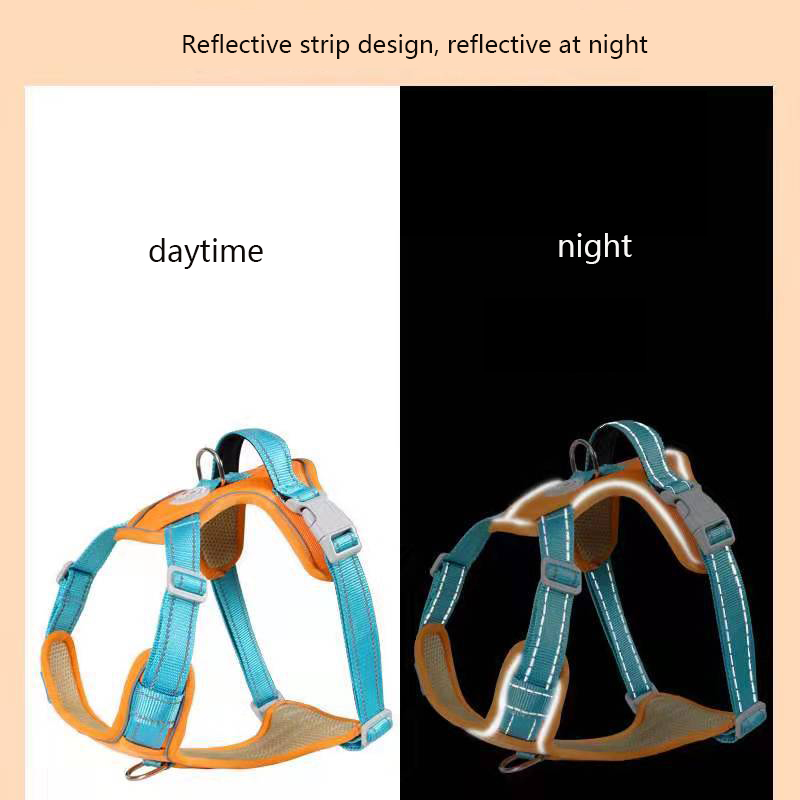 Vest-style Pet Harness,blast Proof Nylon Reflective Dog Harness with Control Handles for Medium To Large Dogs Training & Running
