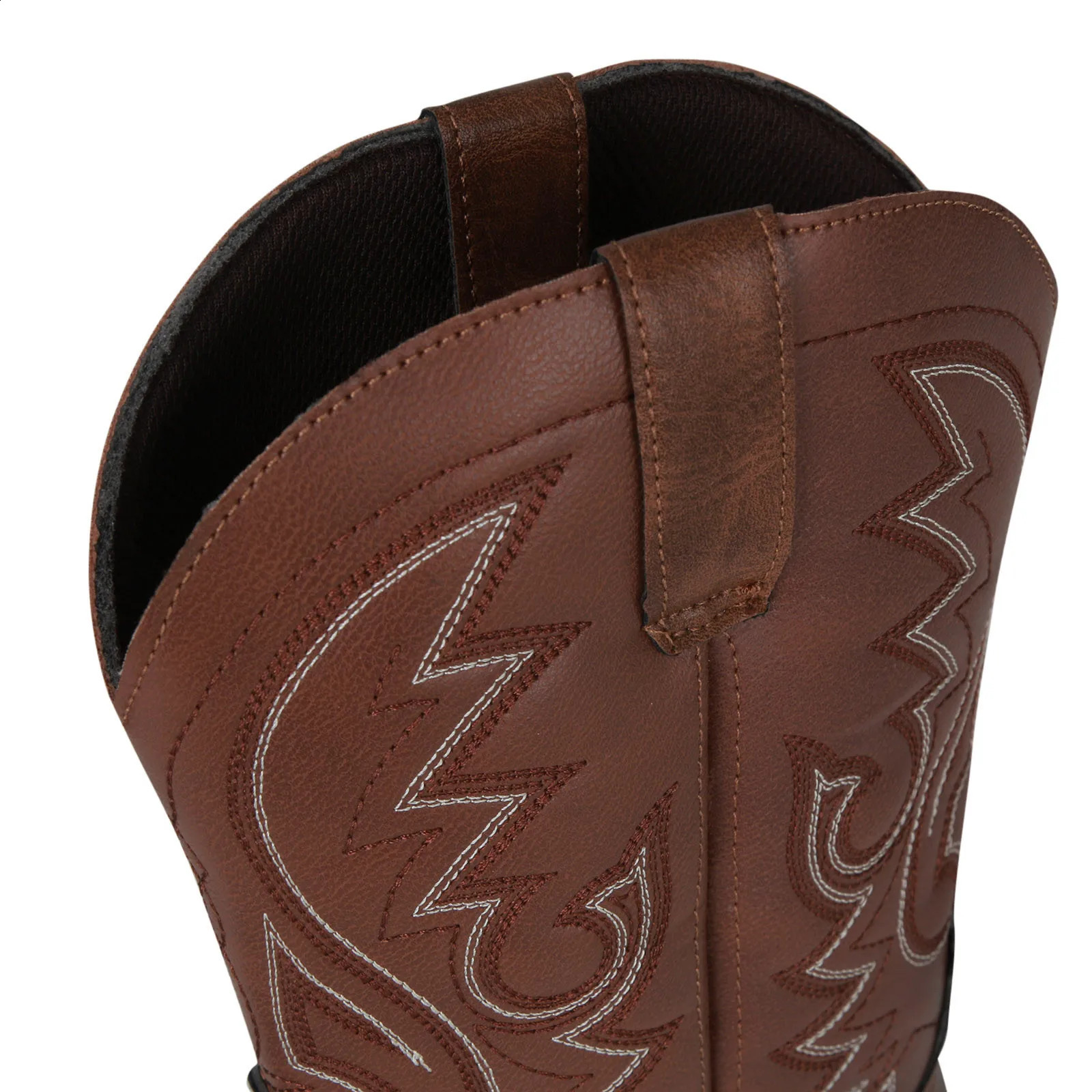 Handmade Cow Embroidery Western Pointed-toe Mid-calf Male Slip on Men Riding Boots atos Hombre 240819