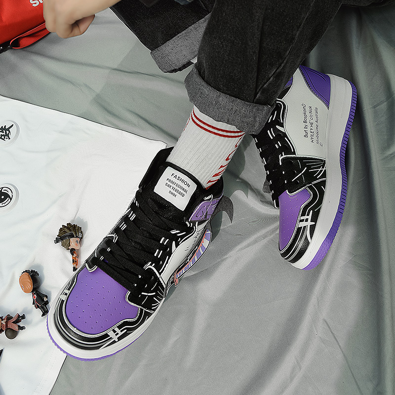 Sneakers: Nezuko Anime Cartoon Cosplay High Top Shoes for Men & Women 4