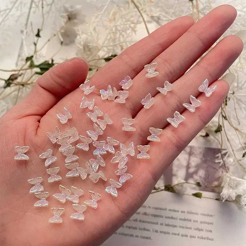 30 Butterfly Accessories Summer Nail Art Accessories Ribbon Accessories Ribbon Nail Bow Decoration W240829
