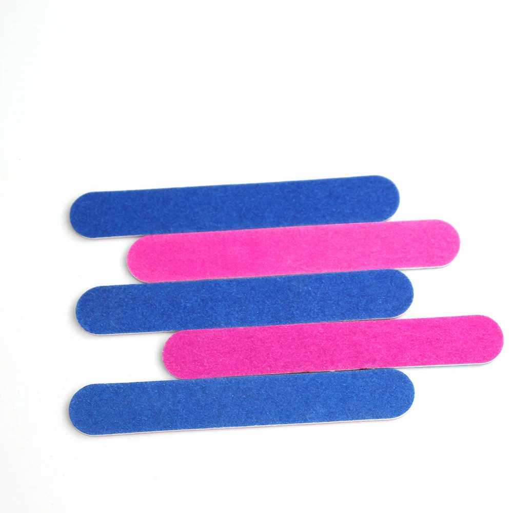 10/50/100 pieces of nail file double-sided buffer 180/240 grain red and blue nail art sanding nail polishing gel removal tool accessories W240829