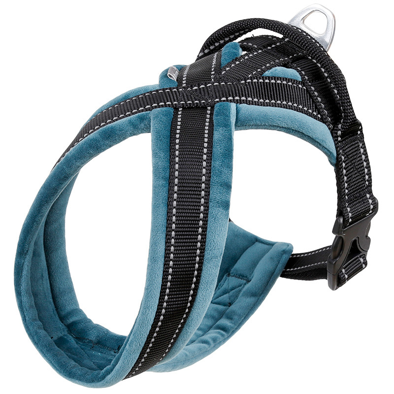Medium & Large Dogs Adjustable Pet Harness Breathable Mesh Comfortable Reflective Dog Harness Explosion-proof Punch Dog Supplies