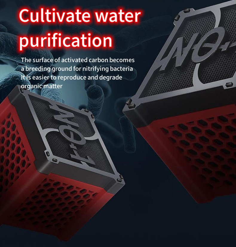 Magic Box Aquarium Water Purifier Cube Filter Honeycomb Structure Activated Charcoal Fish Tank Water Purifier for Fish Tank Pond
