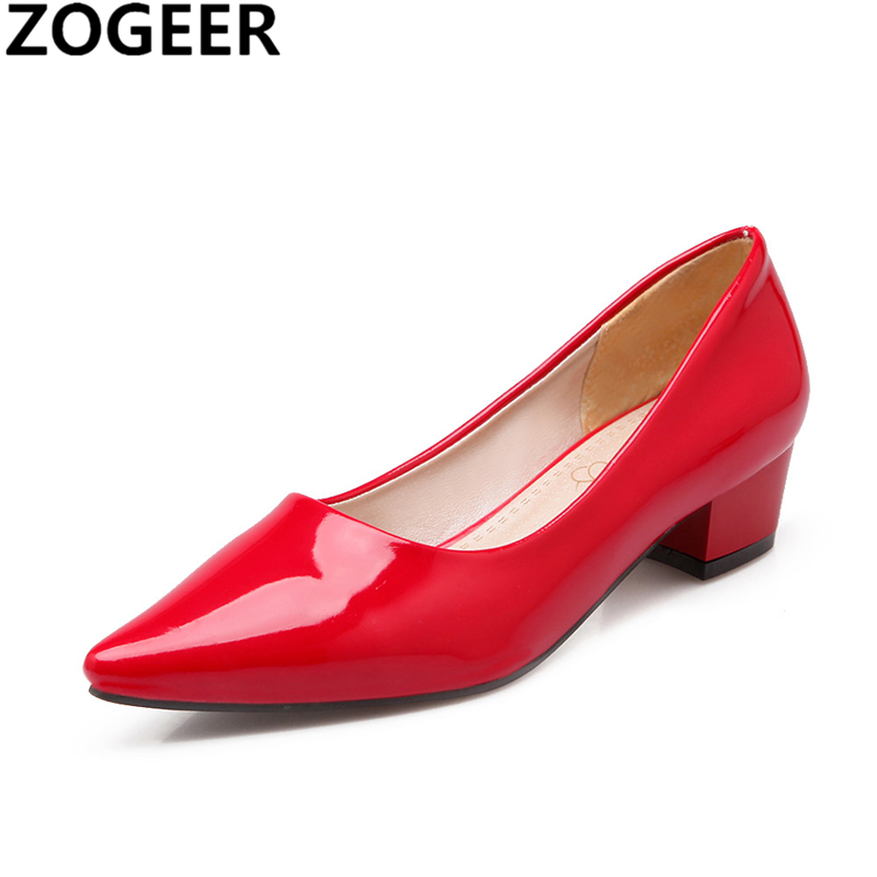 Low Fashion Heels Elegant Pumps Women's Casual Candy Yellow Blue Red Nude Short Heeled Office Wedding Dress Shoes Ladies 09f3
