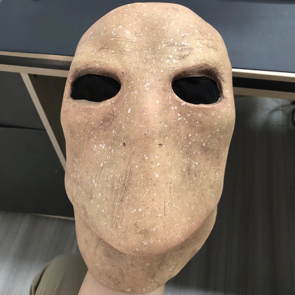 Slenderman Mask Cospaly Creepy Horror Faceless Man Alien Skull Latex Helmet Halloween Carnival Party Costume Props 240829