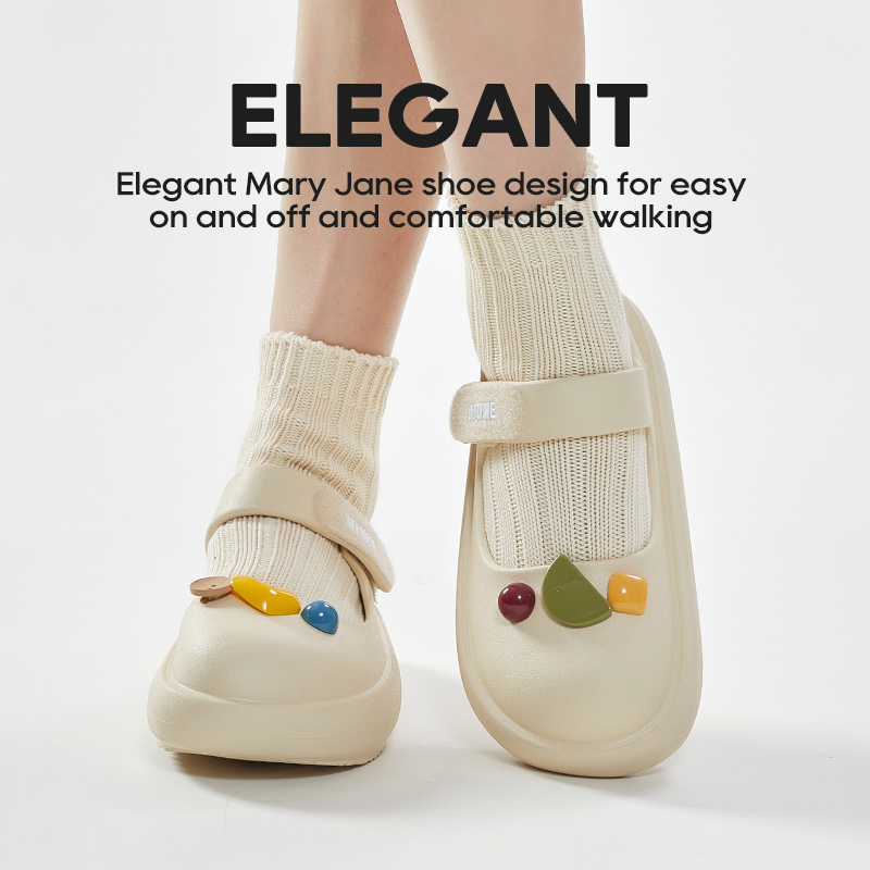 UTUNE Mary Jane Hook & Loop Women's Summer Sandals DIY Platform Thick Sole Soft Garden Girl Shoes Beach Female Slides Slippers