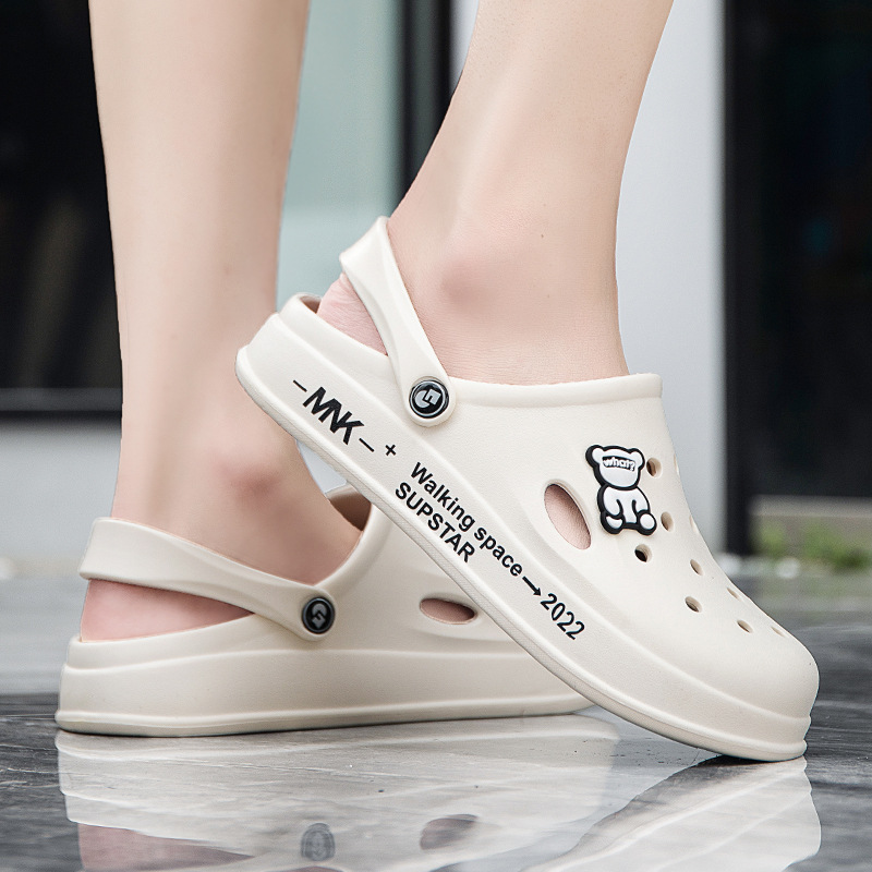 Summer Men's Lightweight Beach Sandals Home Slippers Outdoor Quick Dry Flats Soft EVA Hole Shoes Women Clogs 2024 d3f f2e3 025