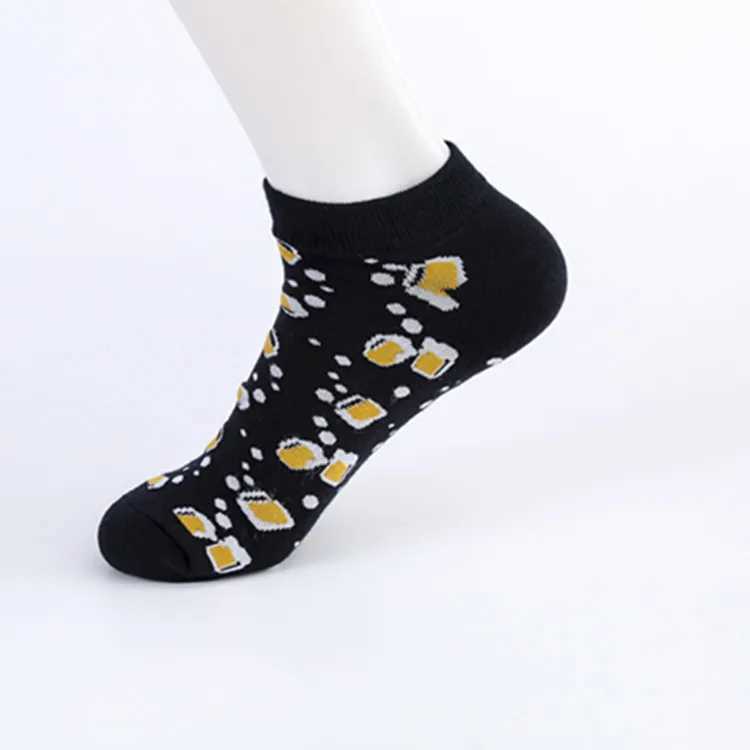 Men's Socks 5 pairs of socks new tangram series boat socks casual socks wholesale creative colorful socks Y240830GAMY