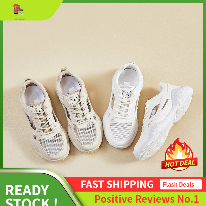 Ddmysports Summer New Dehun White Ins Korean Edition Female Breathable Student Board Shoes Sports And Leisure Eight Increase Y OUTDOOR