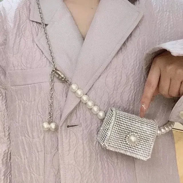 miyagawa Pearl Belt Accessorie Small Bag Decoration Paired with Dress Chain Waist packs Ins Fashion 240830Z