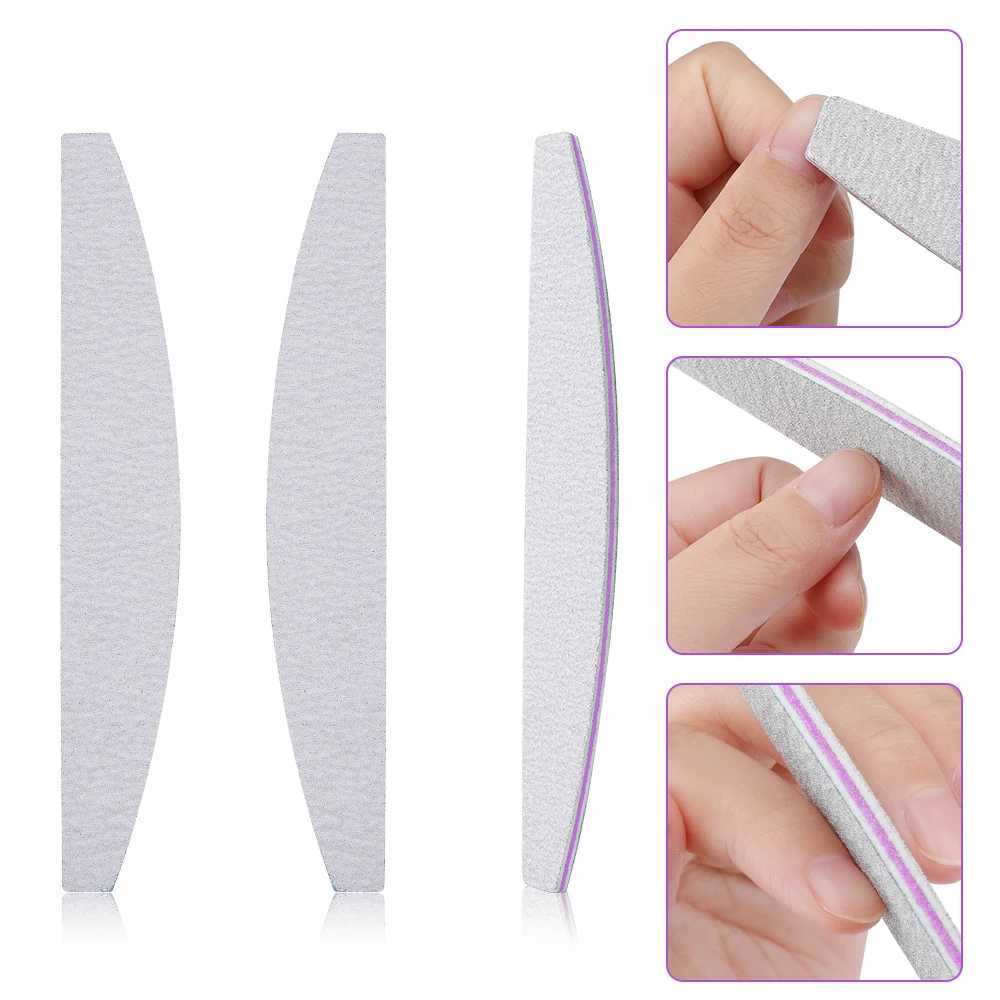 3/5pcs professional nail file 80/100/150/180 sandpaper sturdy thick nail file frosted half moon lime nail accessories and tools W240829